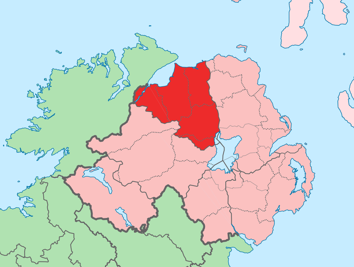 County Londonderry - Wikipedia intended for Map Of County Derry Northern Ireland