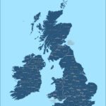 County Map Of Britain And Ireland   Royalty Free Vector Map   Maproom With Printable Map Of Ireland And Scotland