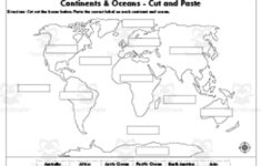Cut And Paste Continents And Oceans – World Map in Printable Blank Map of Continents and Oceans to Label