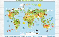 Cute Printable World Map For Kids – Gender Neutral Room Art inside Free Printable World Map For Preschoolers