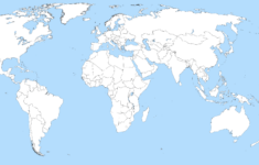 Datei:a Large Blank World Map With Oceans Marked In Blue.svg throughout Printable Blank Map Of The Continents And Oceans