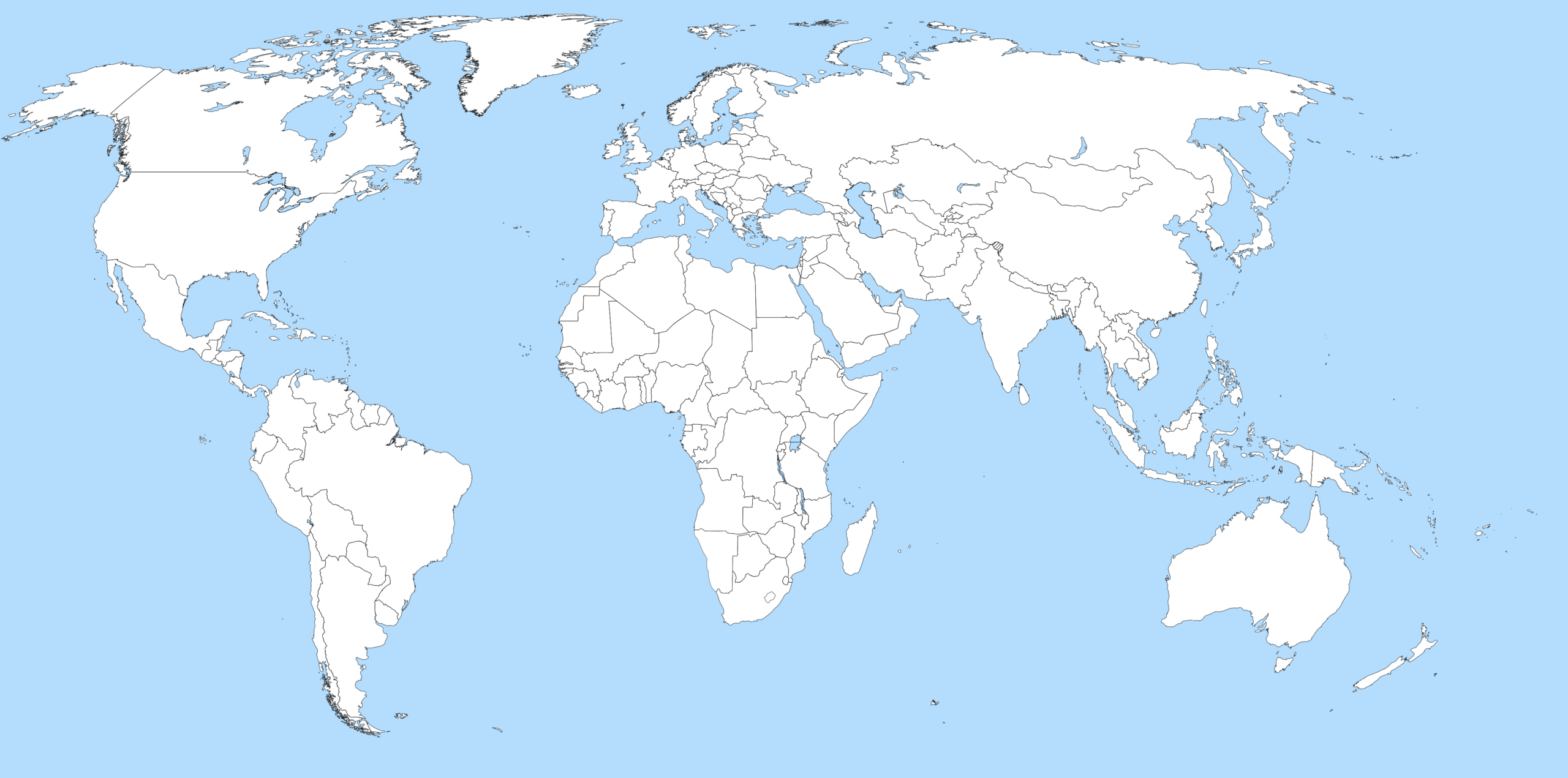 Datei:a Large Blank World Map With Oceans Marked In Blue.svg throughout Printable Blank Map Of The Continents And Oceans