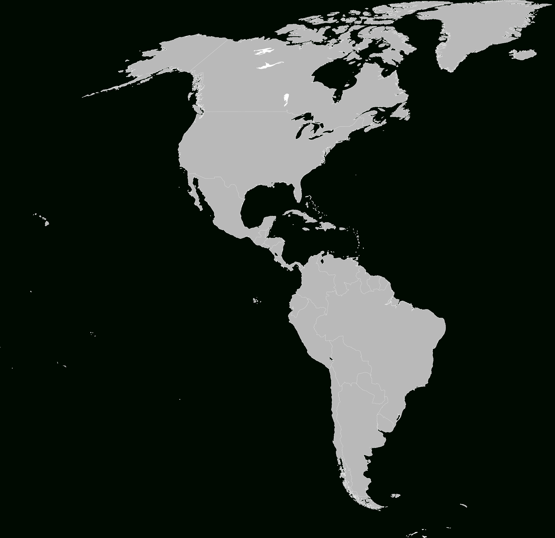 Datei:america-Blank-Map-01.Svg – Wikipedia intended for Outline Map of Western Hemisphere