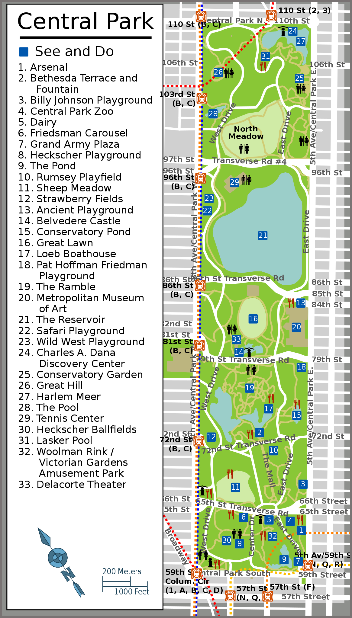 Datei:centralpark Map.svg – Wikipedia for Printable Central Park Map