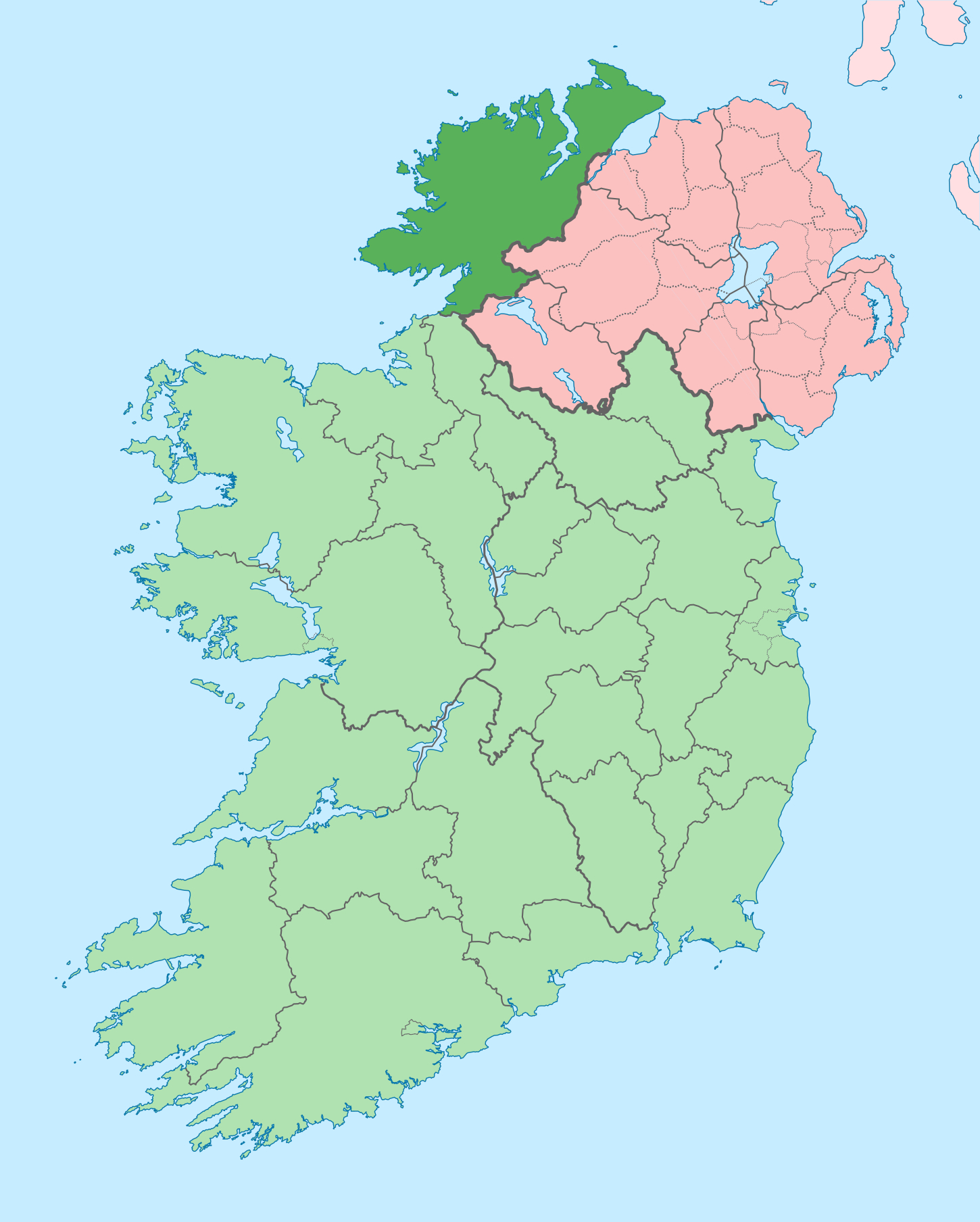 Datei:island Of Ireland Location Map Donegal.svg – Wikipedia within Map of Donegal and Northern Ireland