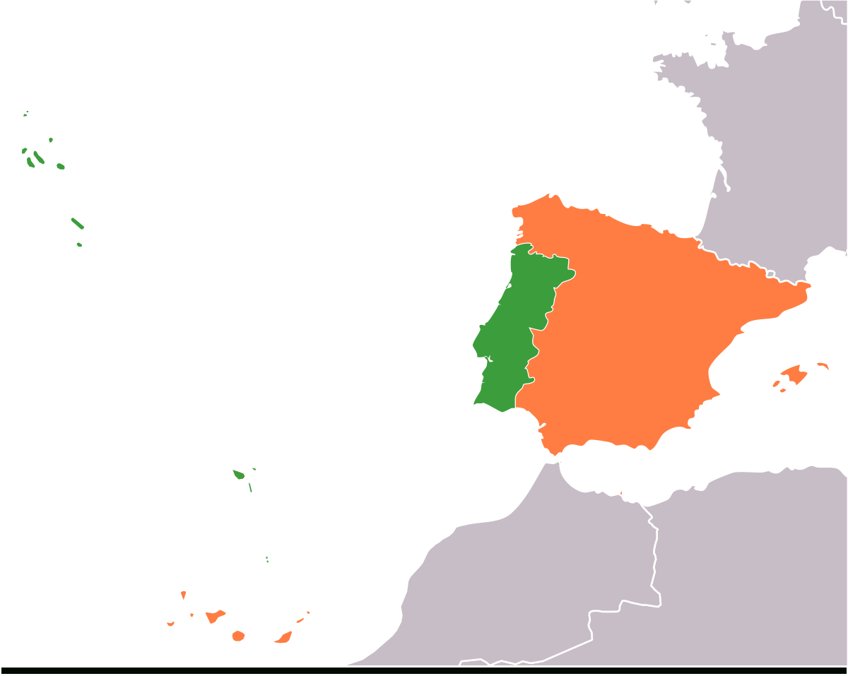 Datei:portugal Spain Locator 2.Svg – Wikipedia throughout Map Of Spain And Portugal Together