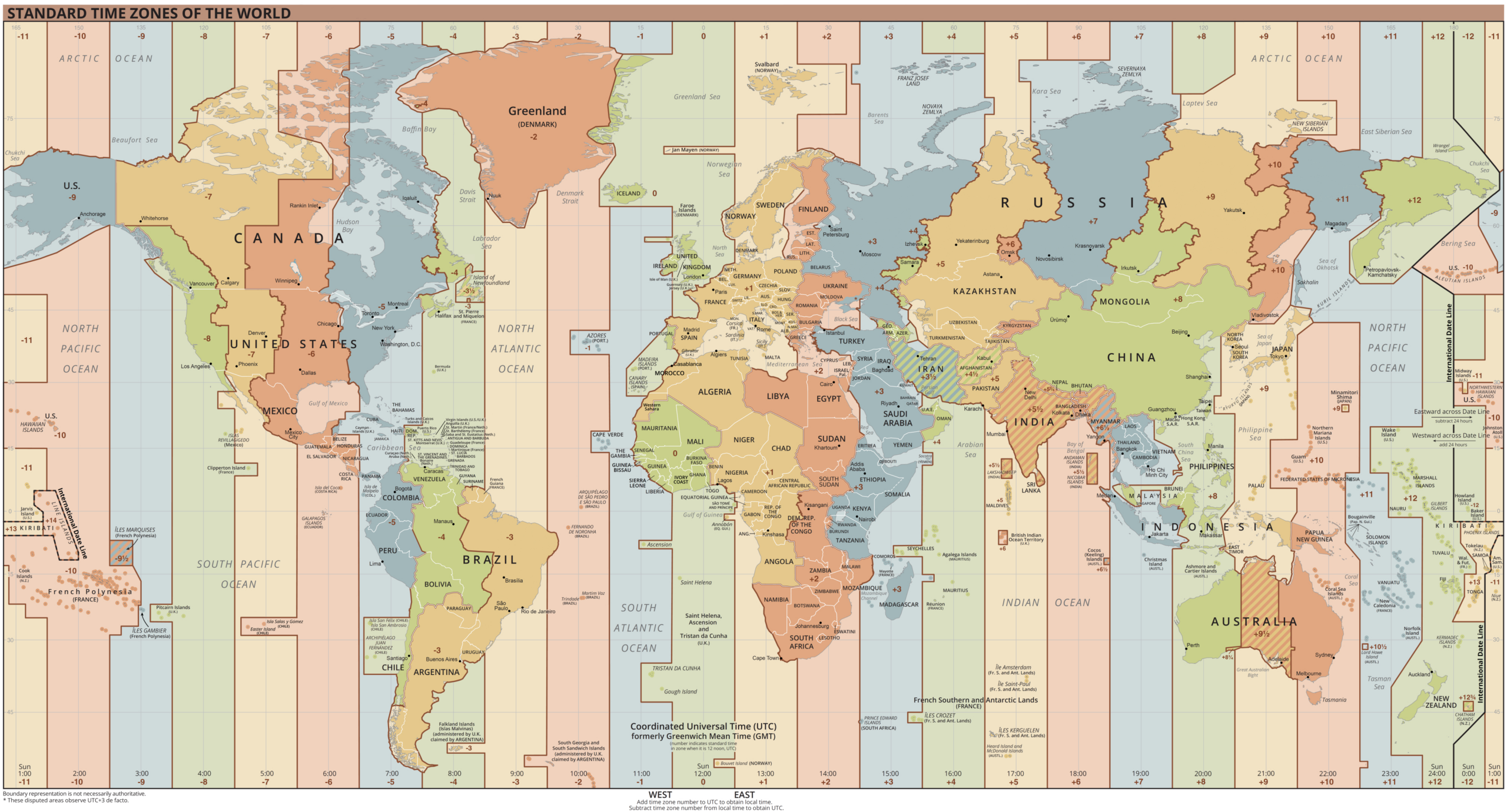 Datei:world Time Zones Map – Wikipedia throughout Time Zones Map North and South America