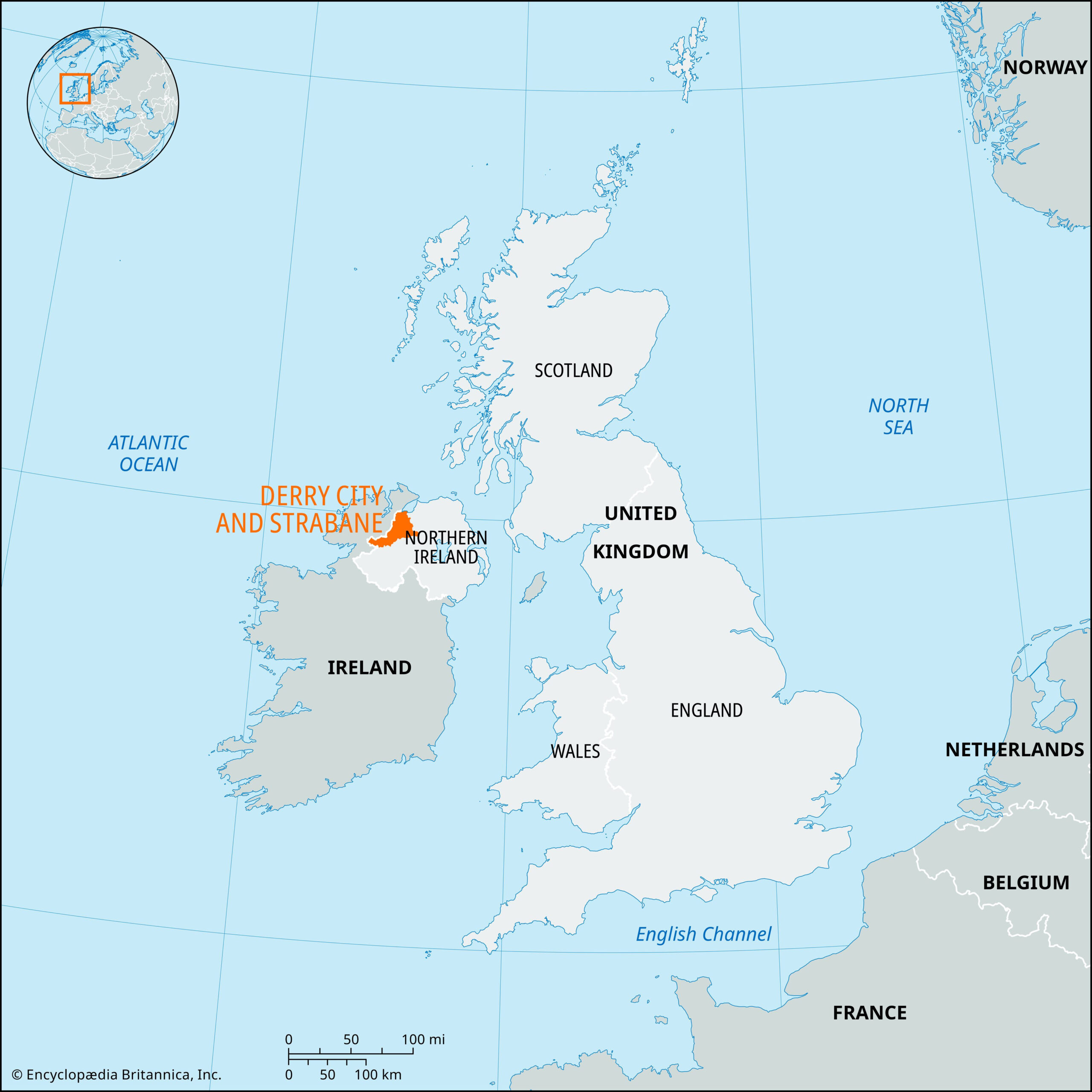 Derry City And Strabane | District, Northern Ireland, Map, &amp;amp; Facts with regard to Map of Derry Northern Ireland