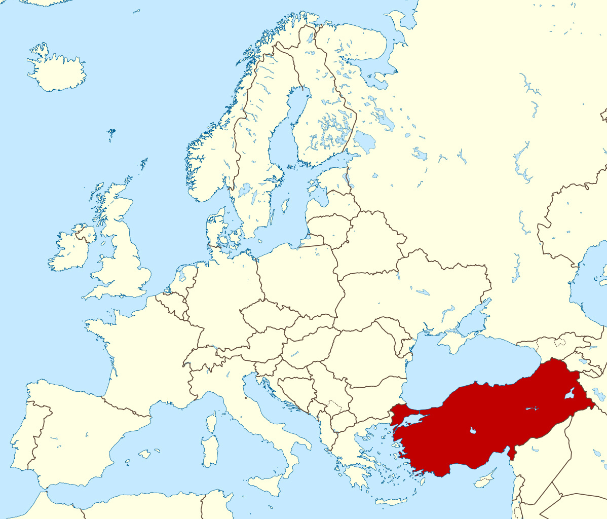 Detailed Location Map Of Turkey In Europe | Turkey | Asia throughout Map of Turkey Europe and Asia