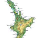 Detailed Map Of North Island, New Zealand With Other Marks | New Intended For Printable Map Of North Island New Zealand