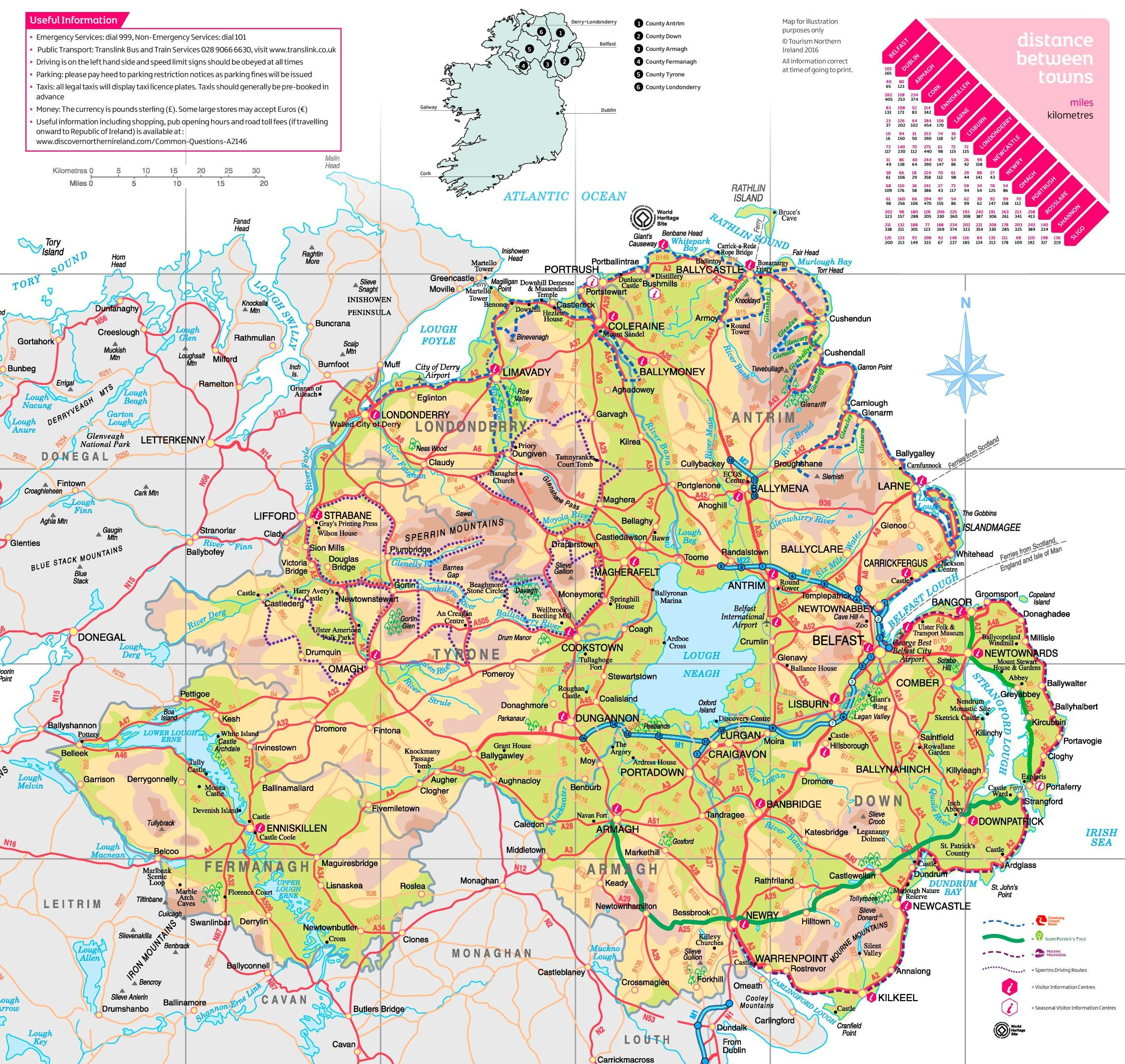 Detailed Map Of Northern Ireland - Northern Ireland On Map in Detailed Map Of Northern Ireland