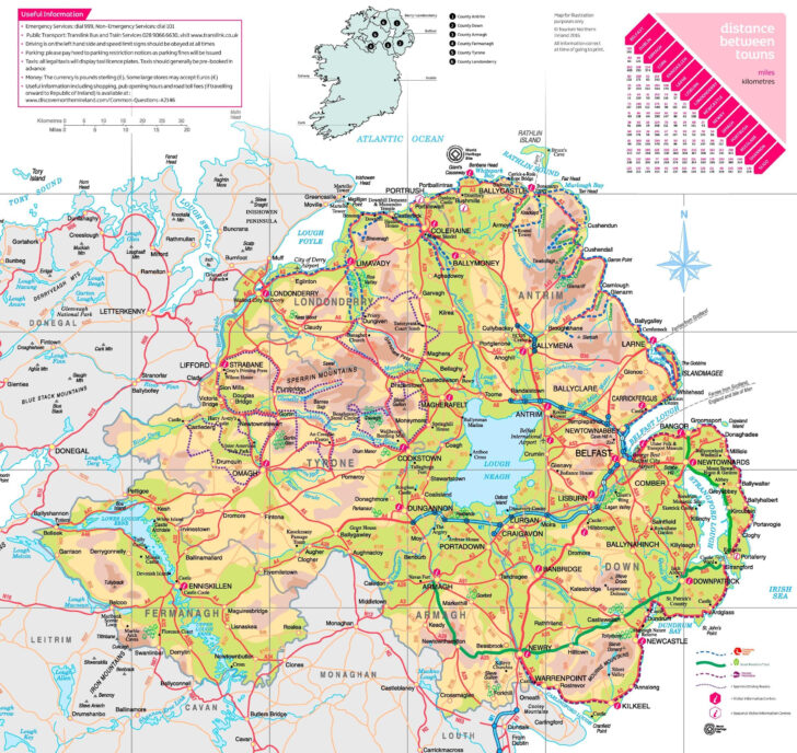 Map of County Down Northern Ireland