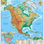 Detailed Physical Map Of North And Central America | North America Throughout North And South America Physical Map