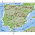 Detailed Physical Map Of Portugal And Spain. Portugal And Spain In Map Of Portugal And Spain Detailed