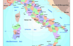 Detailed Political And Administrative Map Of Italy With Major inside Map of Major Cities In Italy