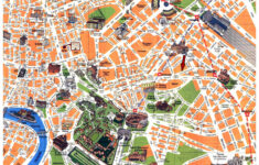 Detailed Tourist Map Of Rome City Center | Rome | Italy | Europe intended for Sightseeing Map of Rome Italy
