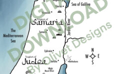Digital Download Map Of Israel (The Holy Land In Jesus' Time) Holy throughout Printable Map Of Israel In Jesus Time