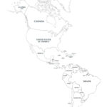 Digital North & South America Map Full Color With States Printable Throughout North And South America Map Printable
