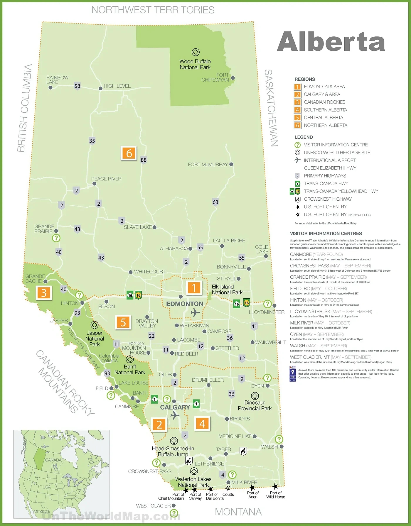 Discover Alberta: A Tourist Map Featuring Cities, Towns, And within Printable Map Of Alberta