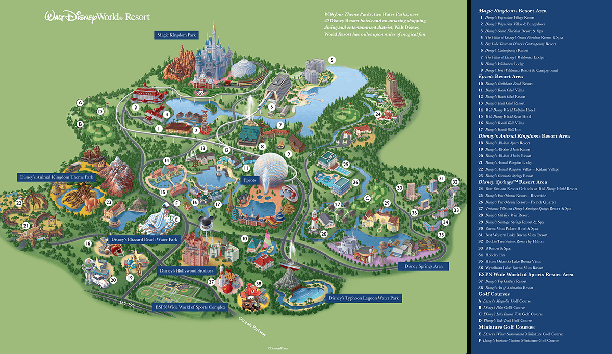 Disney World Maps - With Magic Kingdom Map within Walt Disney World Resort Map Printable