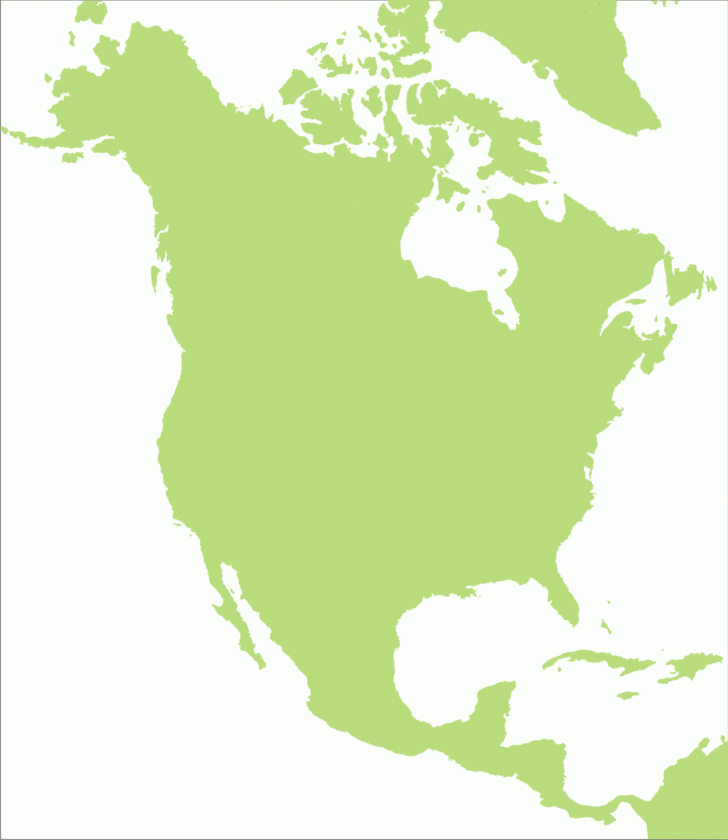 Printable Blank Map of North America Printable Blank Map of North America