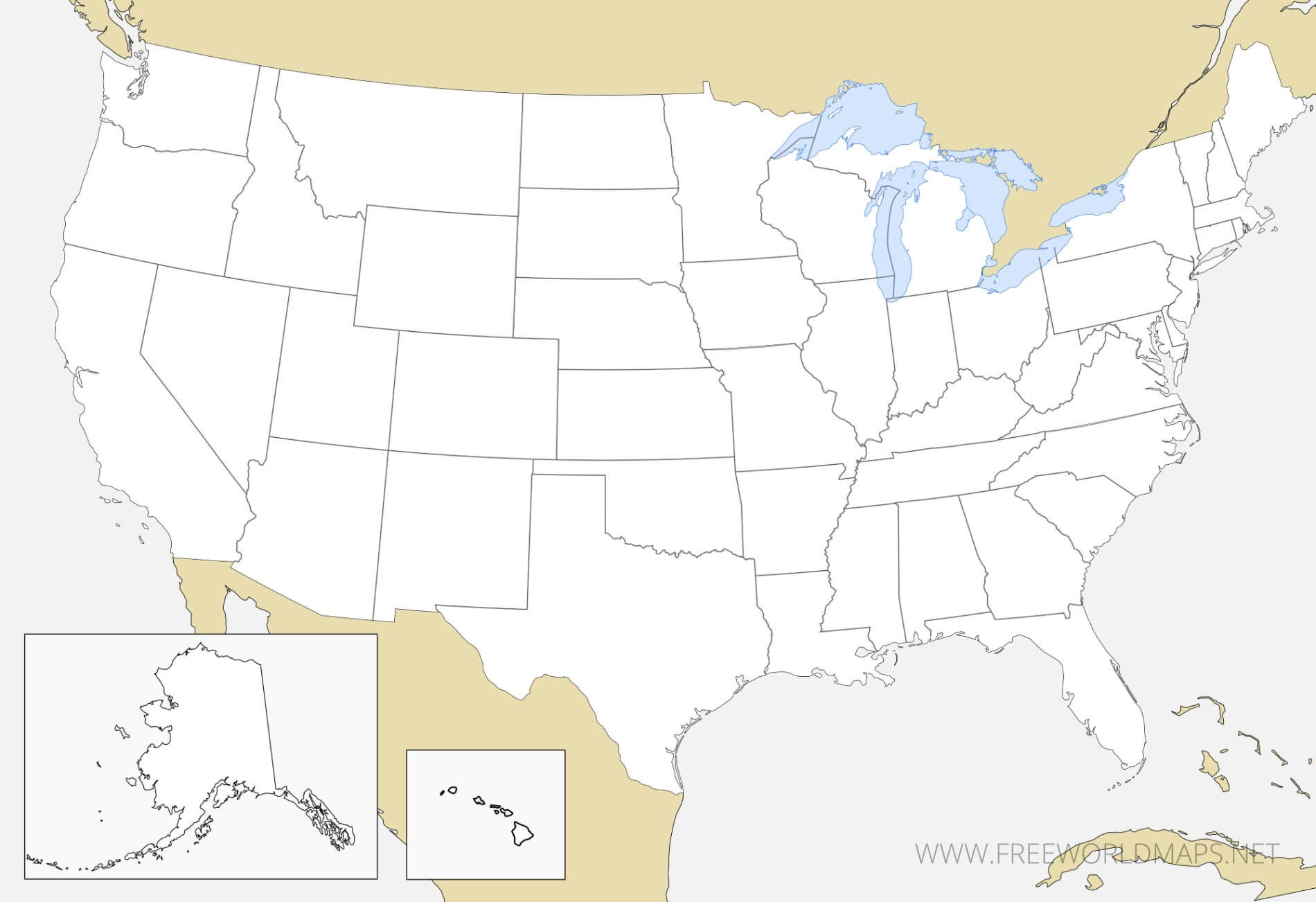 Download Free Us Maps within Free Printable Blank Map of USA