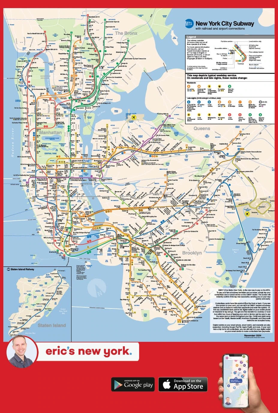 Download Mta New York Subway And Bus Maps 2025 - Newyorkcity.ca pertaining to Printable New York City Subway Map