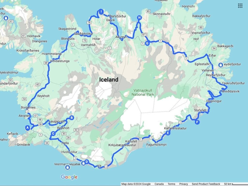 Driving The Ring Road In Iceland (2025 Guide) regarding Printable Map Of Iceland Ring Road