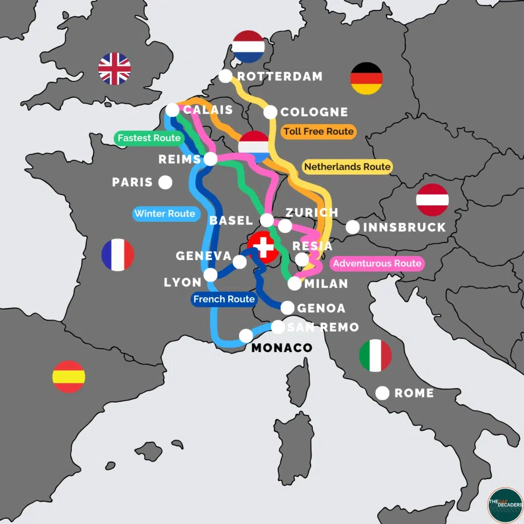 Driving To Italy From Uk: Best Routes &amp;amp; Driving Tips | The Gap inside Driving Map Of France And Italy