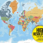 ▷ World Map To Print | High Quality Maps【Free】 Regarding Custom A3 Map Printable