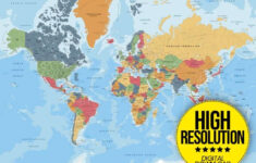 ▷ World Map To Print | High Quality Maps【Free】 regarding Custom A3 Map Printable