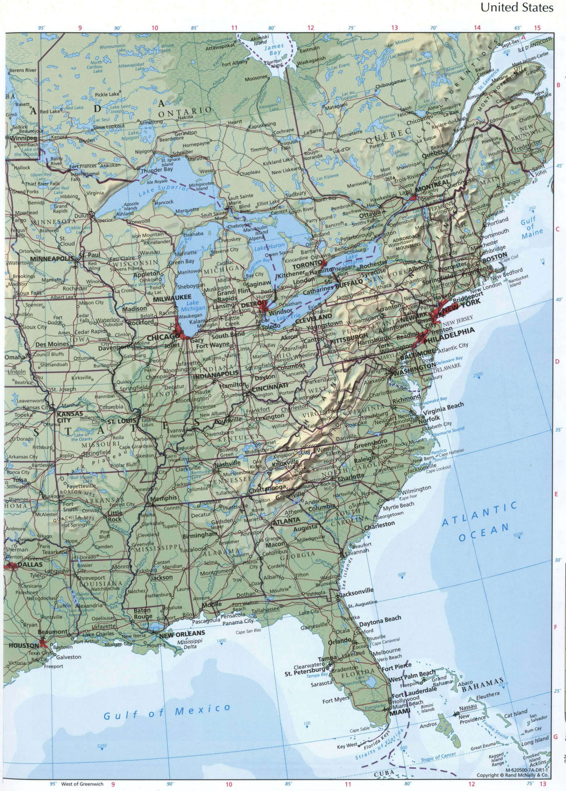 East Coast Map, Map Of East Coast, East Coast States Usa, Eastern in Printable Map Of East Coast States