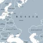 Eastern Europe And Western Asia, Gray Political Map, With Capitals With Map Of Eastern Europe And Central Asia