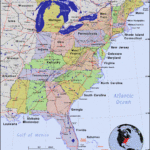 Eastern United States · Public Domain Mapspat, The Free, Open For Printable Map Of East Coast Usa