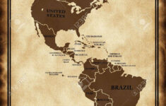 Eine Karte Nord-Und Südamerika Auf Dem Alten Textur Lizenzfreie regarding Old Map Of North And South America