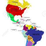 Eine Karte, Nord  Und Südamerika Lizenzfreie Fotos, Bilder Und Intended For Free Map Of North And South America