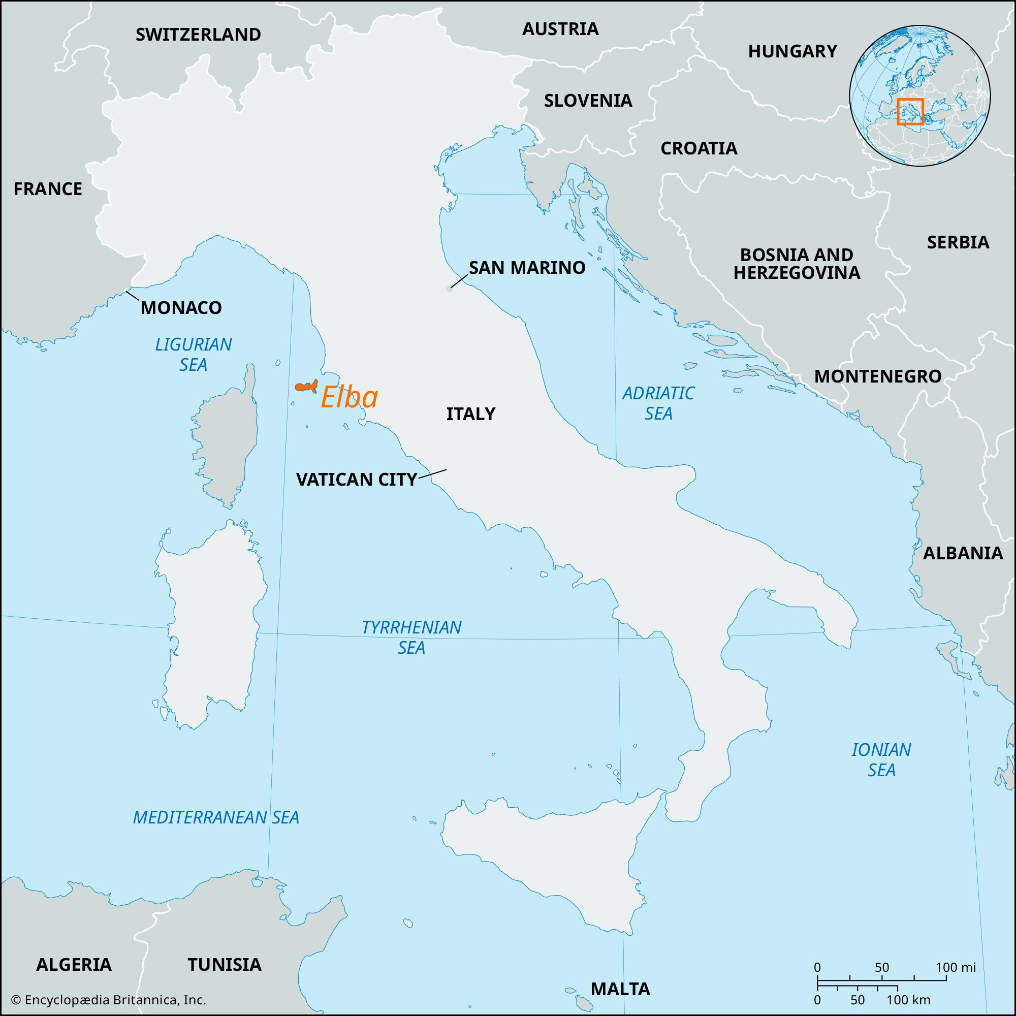 Elba | Italy, Map, History, &amp;amp; Facts | Britannica intended for Map Of Elba Island Italy