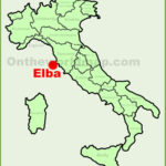 Elba Location On The Italy Map   Ontheworldmap Regarding Map Of Elba Island Italy