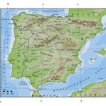 Elevation Map Of Portugal And Spain | Portugal | Europe | Mapsland Inside Topographic Map Of Spain And Portugal