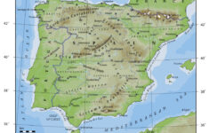 Elevation Map Of Portugal And Spain | Portugal | Europe | Mapsland inside Topographic Map Of Spain And Portugal