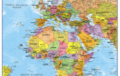 Emea - Europa, Afrika, Mittlerer Osten - Politisch (100 X 120 Cm /  1:13.500.000) with regard to Map Of Africa Asia And Europe