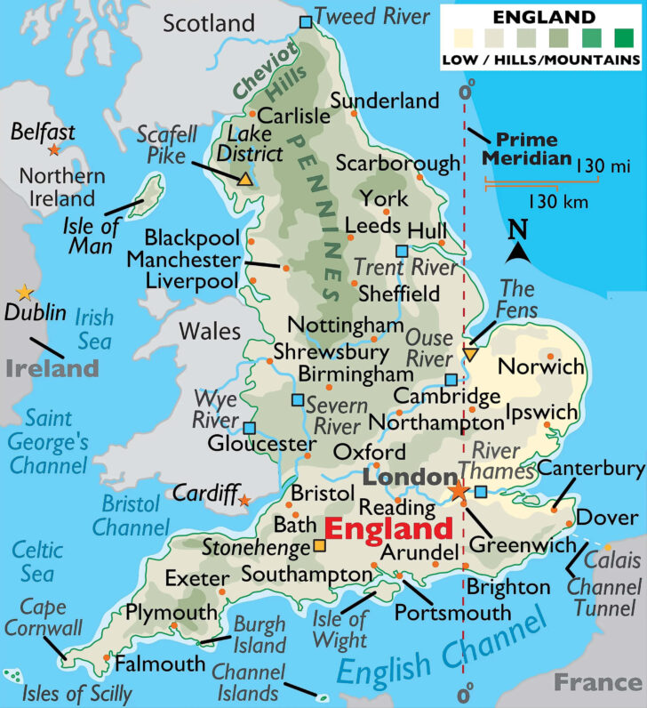 Google Map of England and Scotland Google Map of England and Scotland