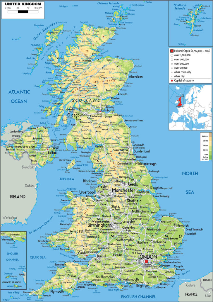 Map of Scotland France and England