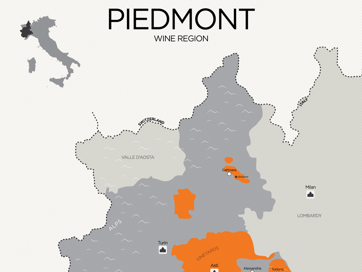 Essential Guide To Piedmont Wine (With Maps) | Wine Folly with regard to Map of Piedmont Italy Wine Regions