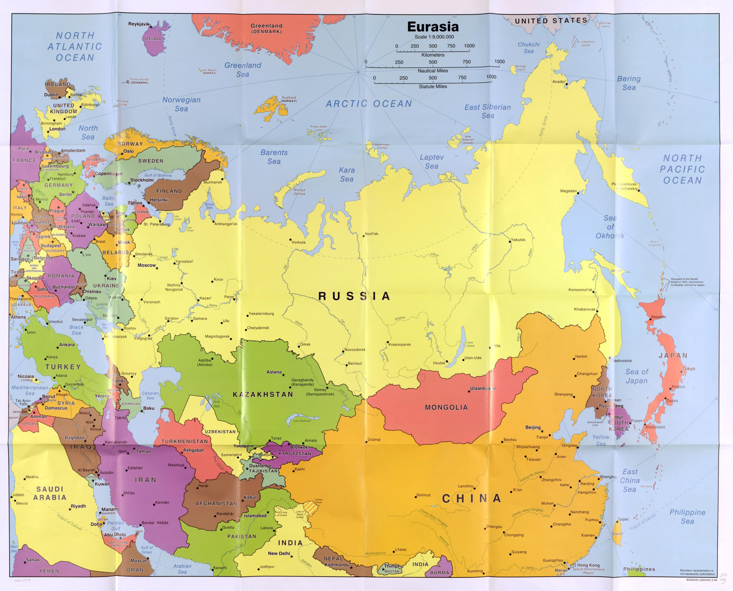 Eurasia. | Library Of Congress throughout Map of Eastern Europe and Northern Asia