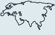 Eurasia Map Logo Line Icon Europe And Asia Simple Vector Image intended for Outline Map of Asia and Europe