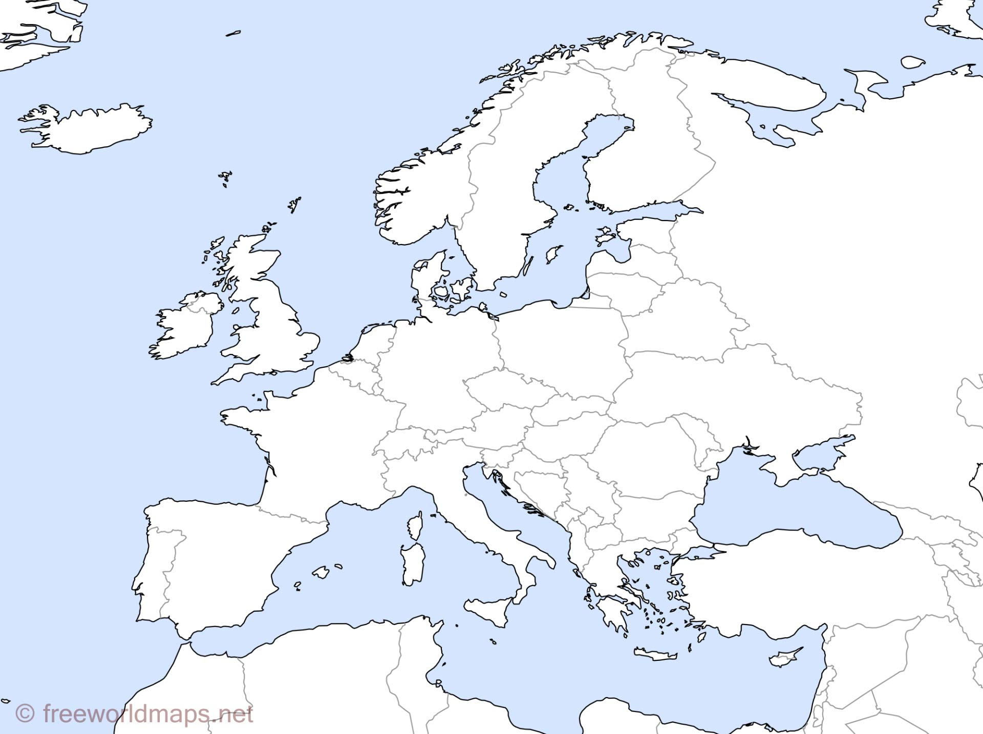 Europe Outline Maps -Freeworldmaps with Map Of Europe And Asia Outline
