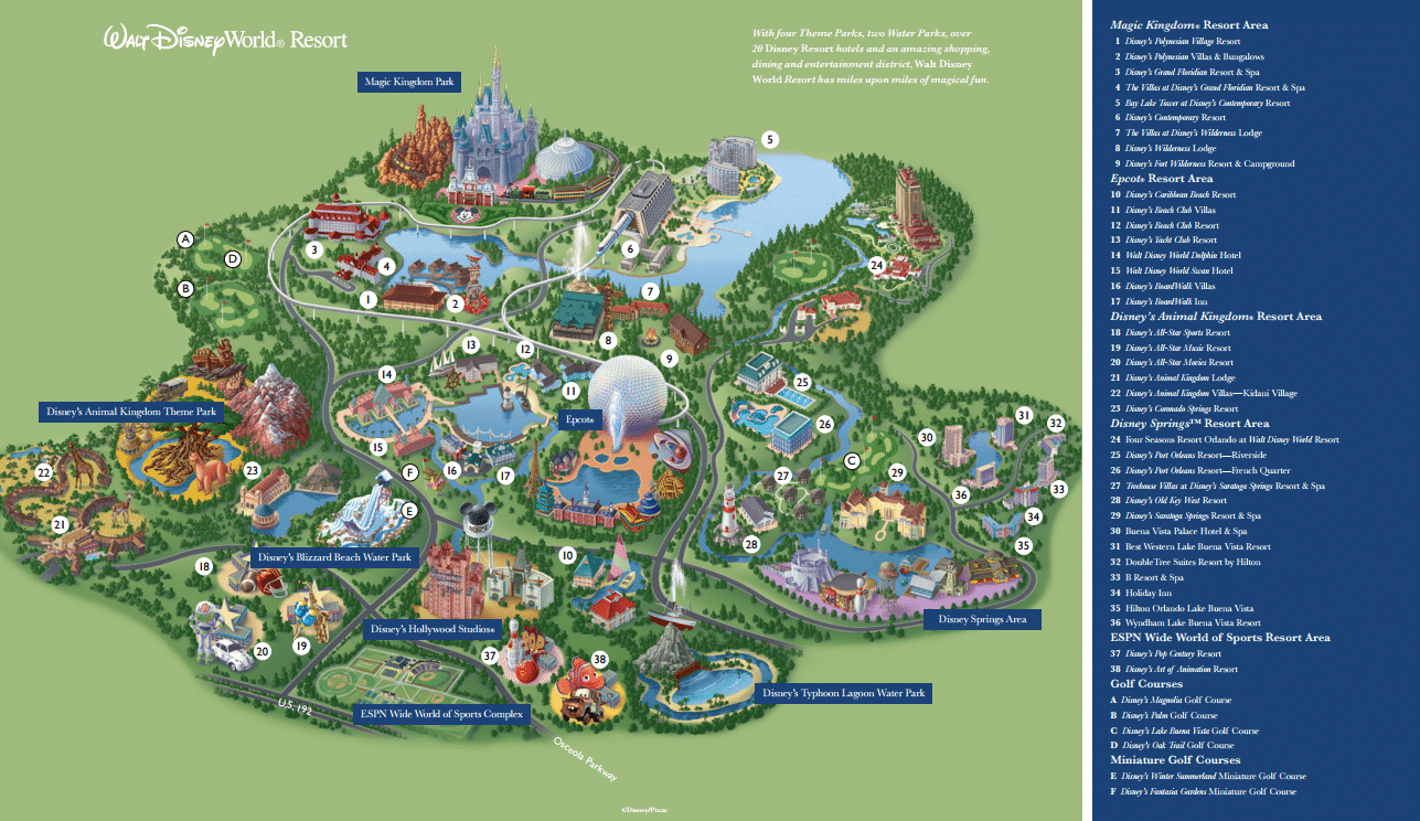 Every Official Disney World Map All In One Place - Disney Trippers throughout Printable Map of Disney World Magic Kingdom