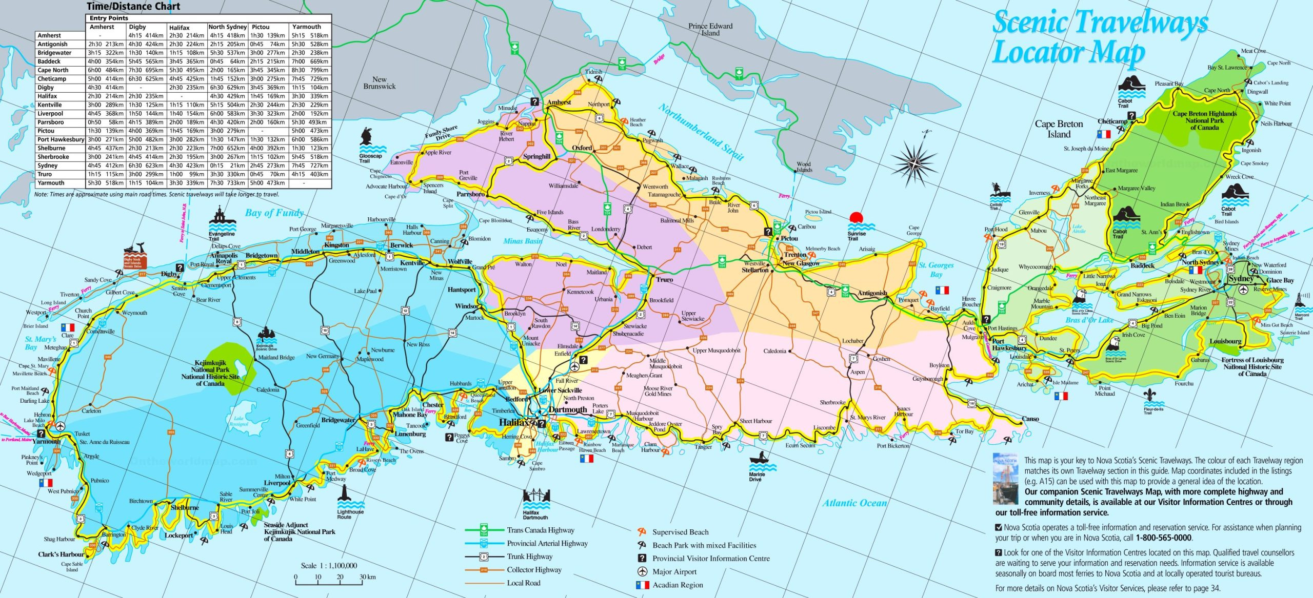 Explore The Beauty Of Nova Scotia With Our Detailed Tourist Map inside Printable Tourist Map Of Nova Scotia