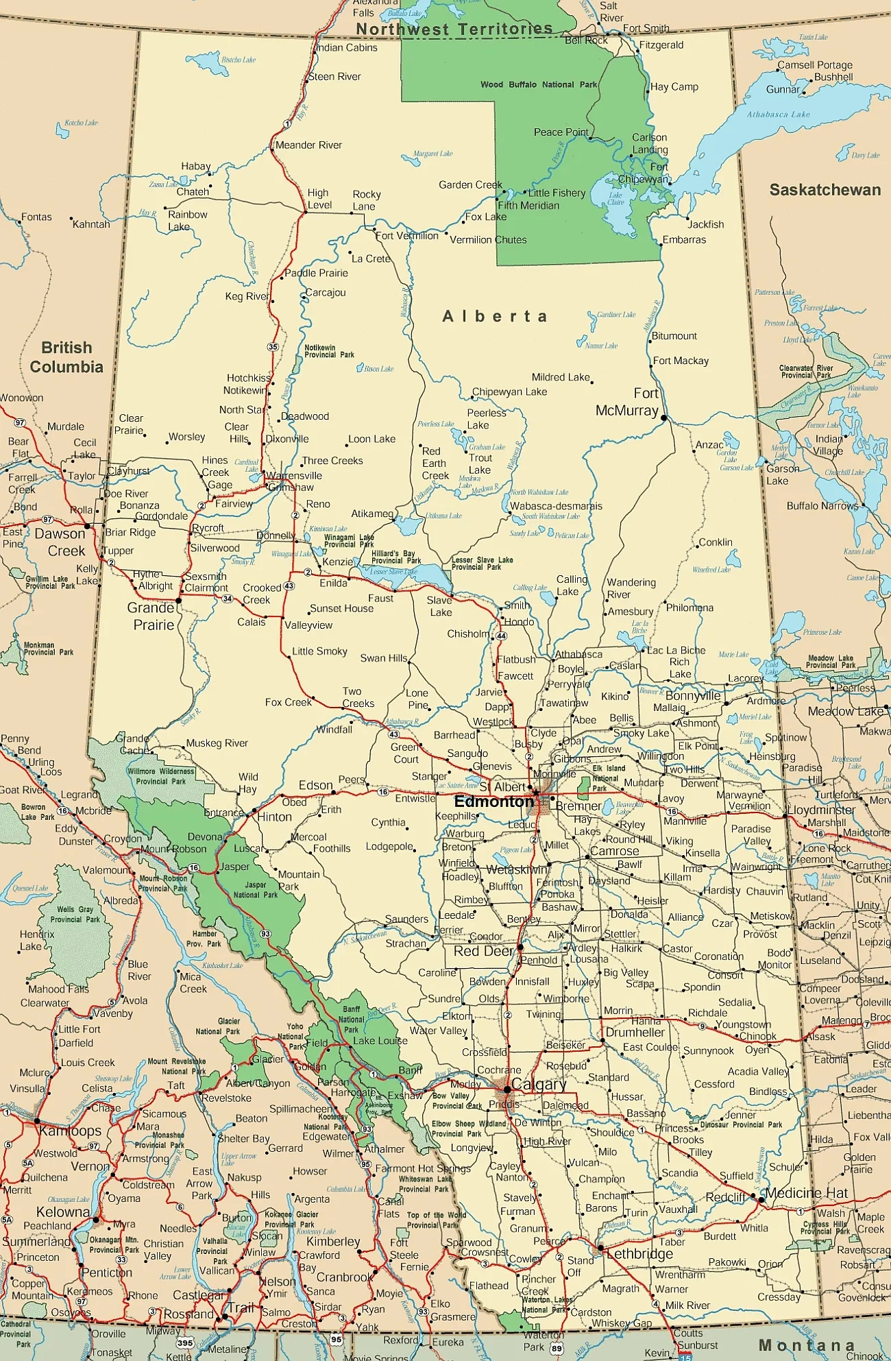 Explore The Natural Wonders Of Alberta: A Comprehensive Map Of in Printable Map of Alberta
